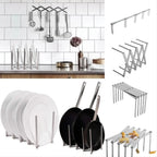 Collapsible Stainless Steel Dish Rack - Foldable Multi-functional Kitchen Organizer, Adjustable, Space-saving, Rack for Various