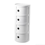 Nightstands Modular Bedside Table Round Large-capacity Storage Bedside Small Cabinet Bedroom Simple Storage Narrow Side Cabinet