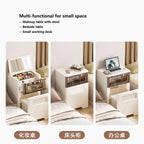 Fomrwell Vanity with Flip Top Mirror Vanity Desk with Internal Storage Area Makeup Vanity Table with Storage Makeup Stool
