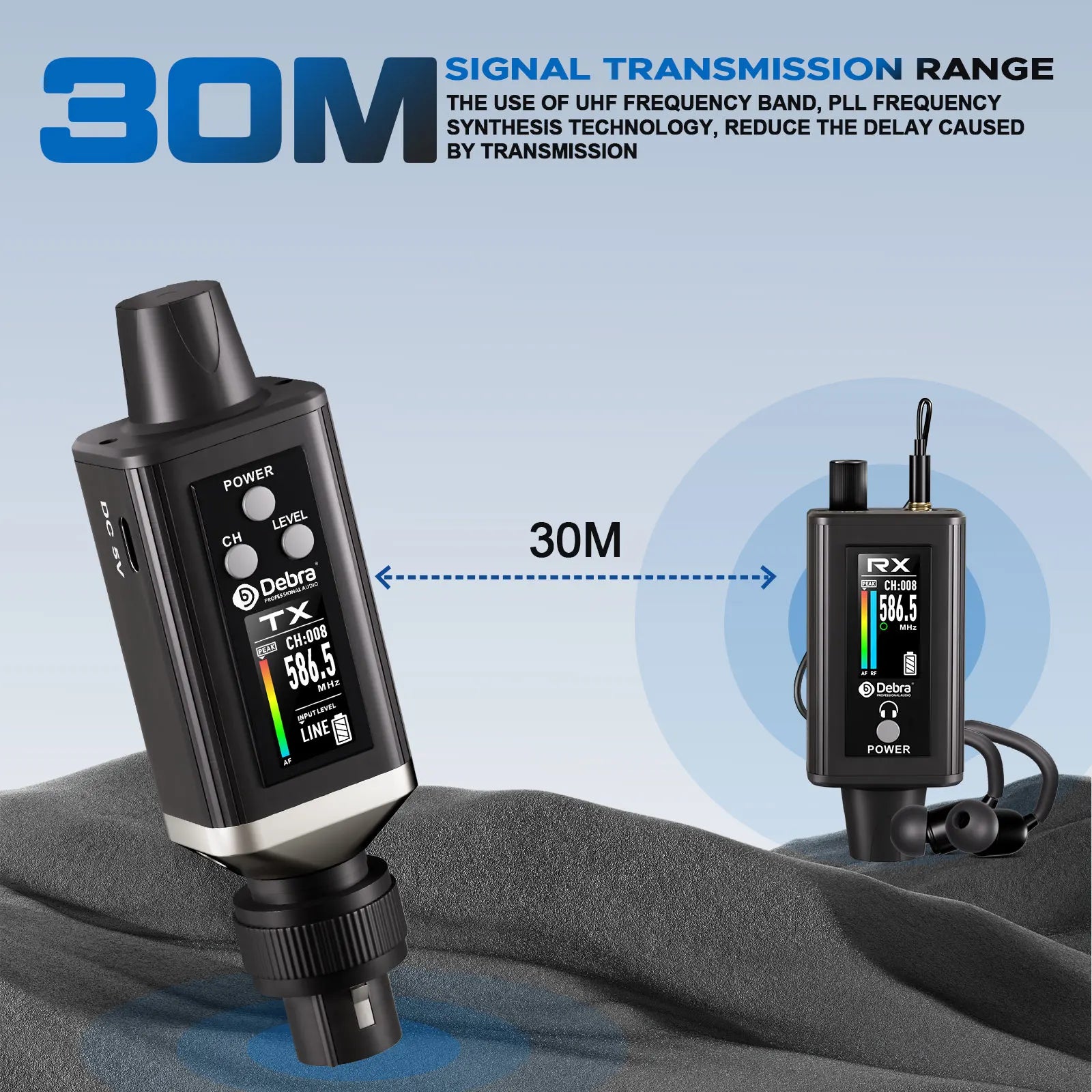 EMX-1 Wireless Monitoring System, Portable UHF Rechargeable Wireless System for Musical Instruments, Dynamic Wired Microphone