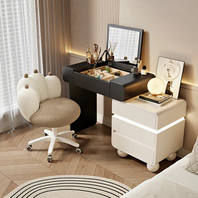 Vintage Trendy Vanity Dresser Modern Nordic Italian Unique Makeup Table Minimalist Elegant Aesthetic Vestidores Hotel Furniture