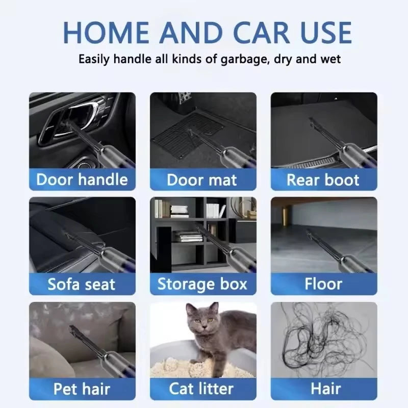  Xiaomi 98000PA Mini Car Vacuum Cleaner Cordless Powerful Wireless Car Cleaner HandHeld Portable Vacuum Home Car Cleaner