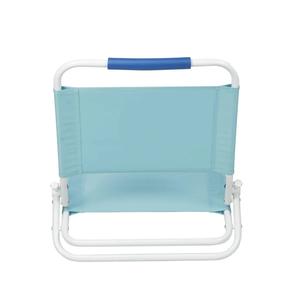 Beach Sand Chair, Teal, Durable Weather Resistant Fabric, Powder-coated steel frame for rust-resistance, Folds flat for storage