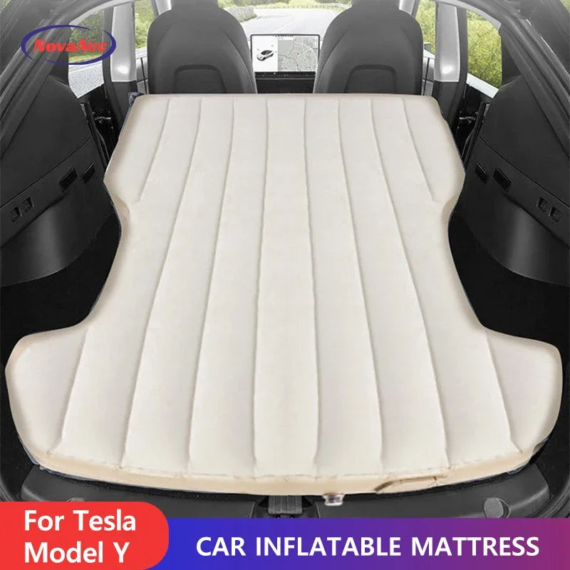 Tesla Model Y (2021-2025) Car Inflatable Mattress w/ Air Pump - Trunk Camping Air Bed