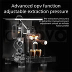 CAFOVO E130 E61 Dual Boiler Commercial Espresso Machine with Flow Control PID Espresso Maker OPV Adjustable Extraction Pressure