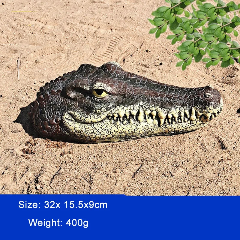 Creative Resin Floating Crocodile Hippo Scary Statue Outdoor Garden Pond Decoration For Home Garden Halloween Decor Ornament