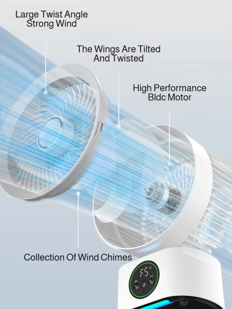 Smart USB Household Air Circulation Fan Outdoor Desktop Shaking Coolin