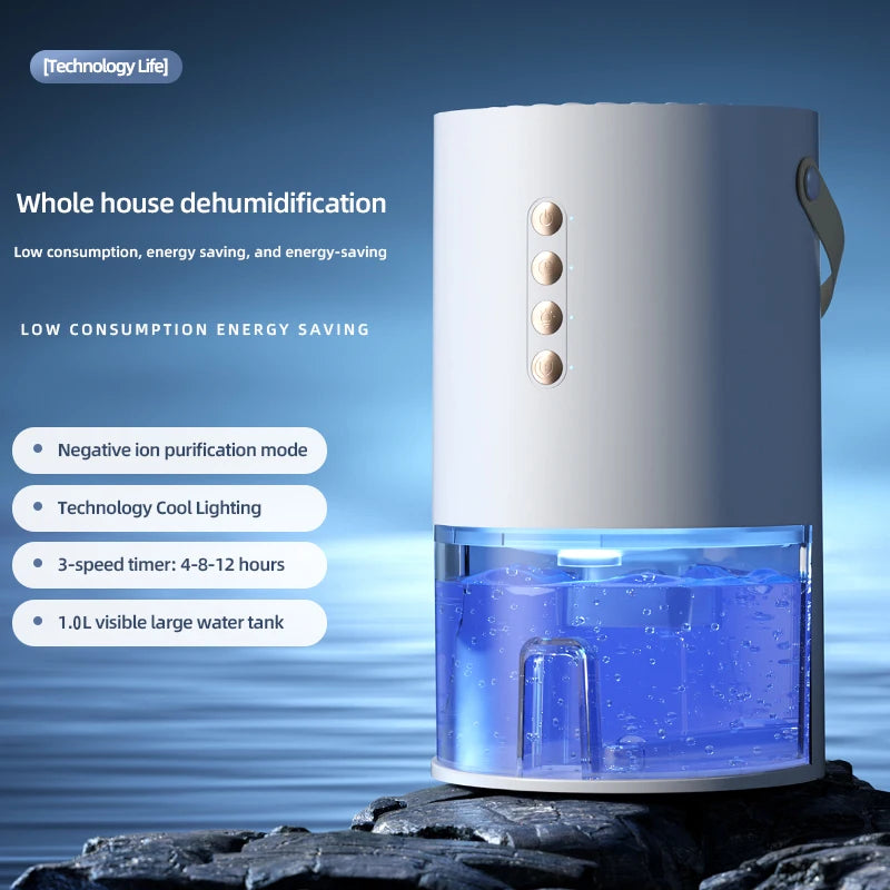 1300ML Air Dehumidifier with Basic Air Filter for Home Room Office Kit
