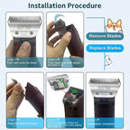 5FW Detachable animal wide Dog pet Horse Replacement blade For most Andis, Oster A5, Wahl km10 clippers