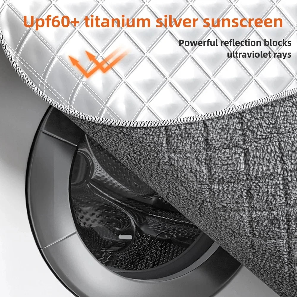 1pc drum washing machine sun protection, heat insulation and waterproof cover dust-proof universal fleece protective cover cloth