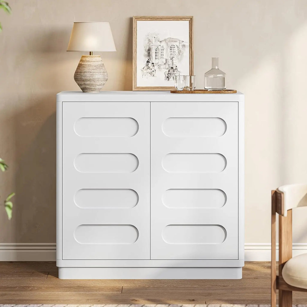 Wooden Home Kitchen Furniture Cabinet Storage with Adjustable Shelf and Modern Stand Cabinet for Dining Room or Living Room