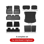 YZ For Tesla Floor Mats Model 3 Y 2021-2024 Car Four Seasons Waterproof Non-slip Floor Mat NEW  TPE Special Car Accessories