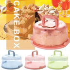 Kitchen PP Transparent Round Fresh-keeping Storage Boxs Portable Portable Plastic Cake Box 8-inch Birthday Cake Baking Box Home