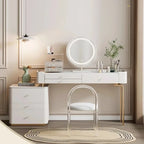 Salon Storage Vanity Table Living Rooms Beige Organizer Makeup Dresser Luxury Space Saving Comfortable Muebles Trendy Furniture