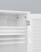 VASAGLE Bathroom Wall Cabinet, Wall-Mounted Bathroom Storage Cabinet, Medicine Cupboard with Adjustable Shelf