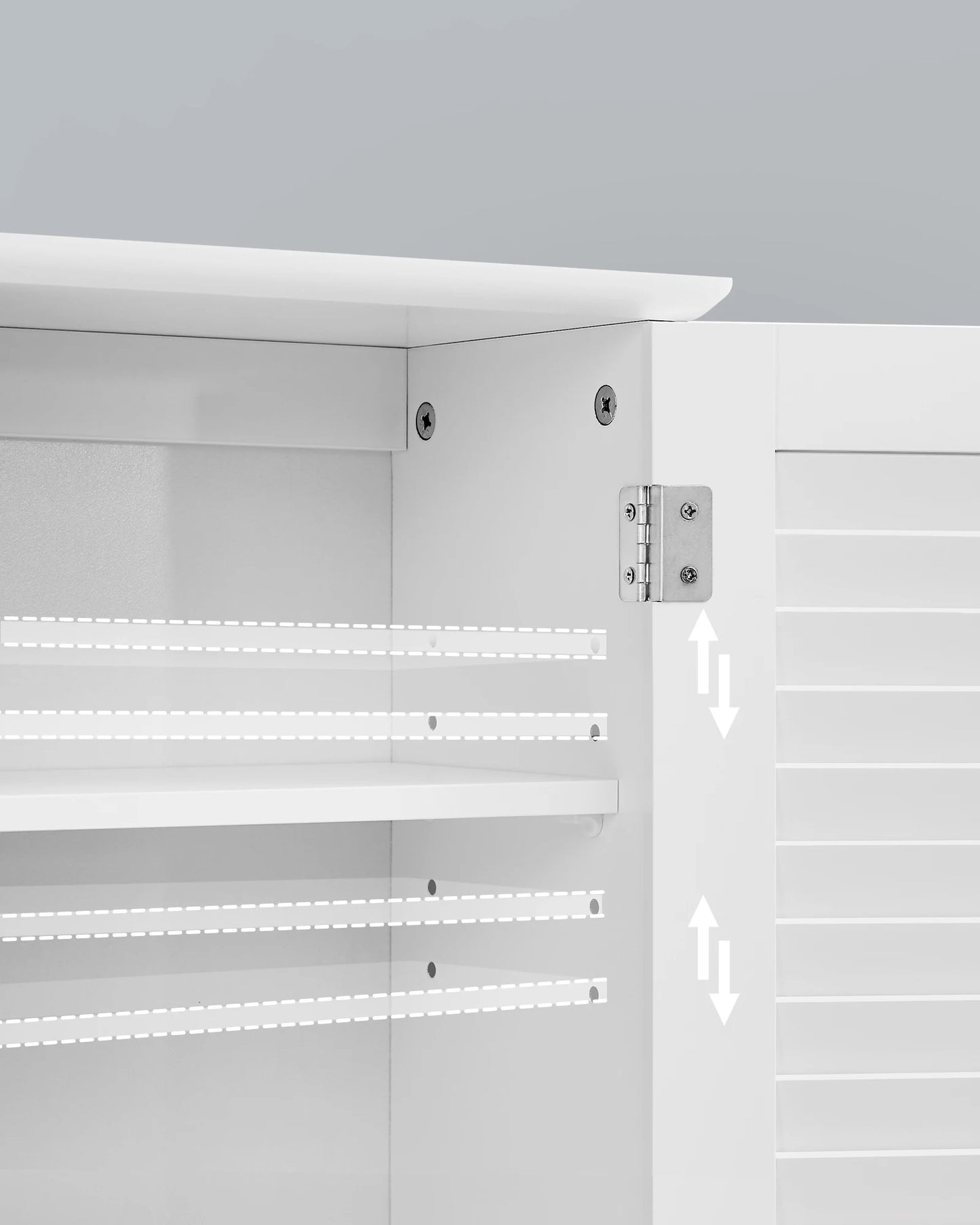 VASAGLE Bathroom Wall Cabinet, Wall-Mounted Bathroom Storage Cabinet, Medicine Cupboard with Adjustable Shelf