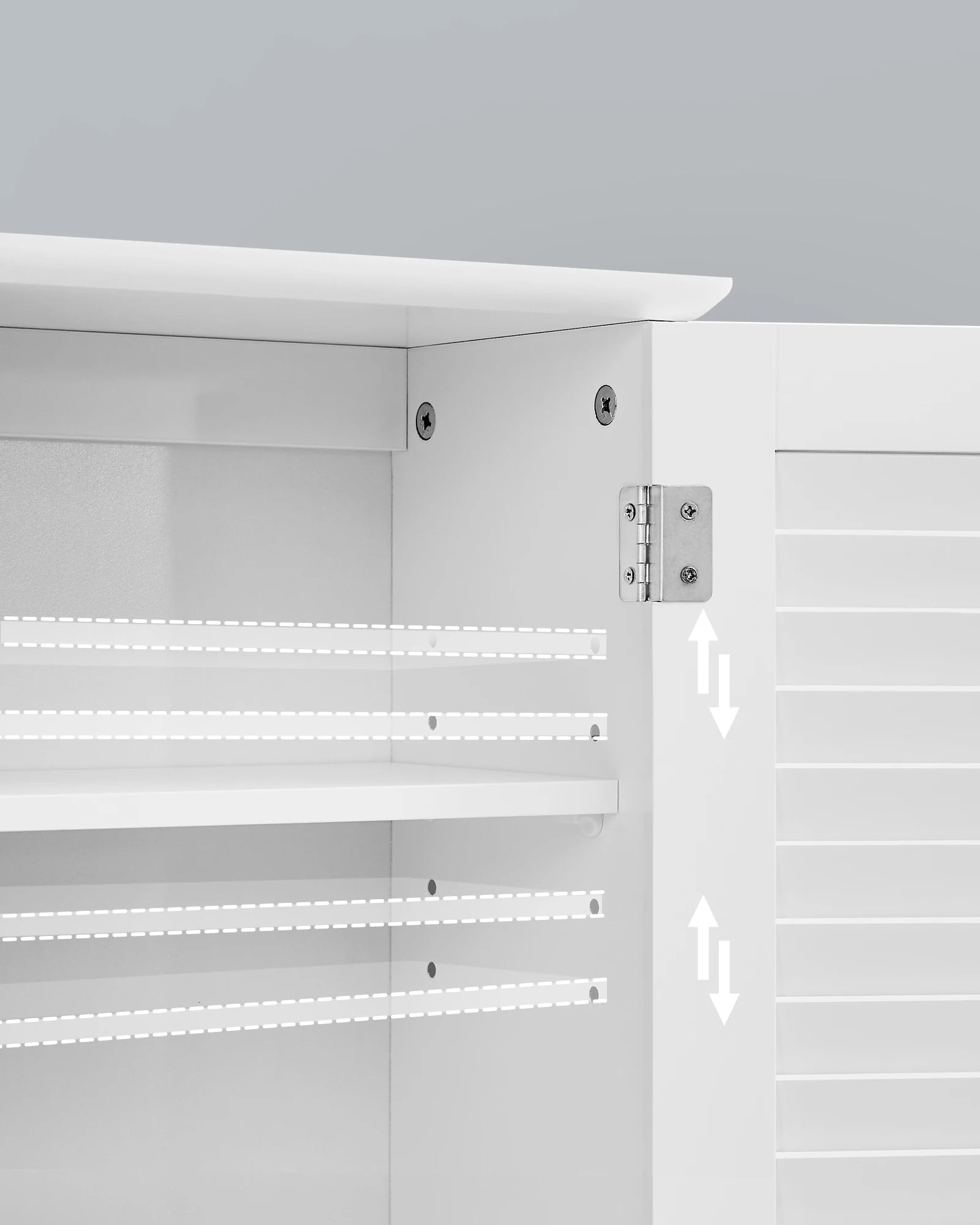 VASAGLE Bathroom Wall Cabinet, Wall-Mounted Bathroom Storage Cabinet, Medicine Cupboard with Adjustable Shelf