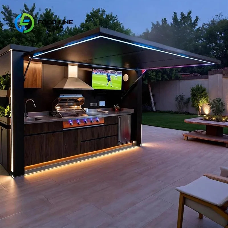 Outdoor Kitchen BBQ Grill Island Stainless Steel Patio Countertop Cooking Station Modular Garden Unit