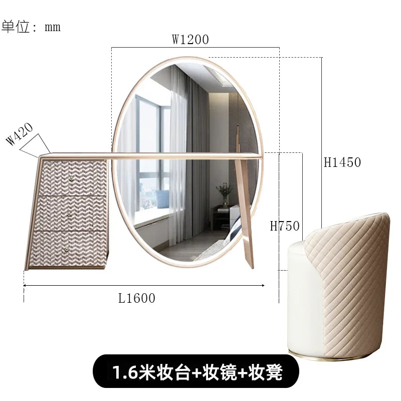 Hairstyles Dressing Makeup Vanities Table Mirror Chair European Coffee Modern Dressing Makeup Nail Wood Penteadeira Furniture