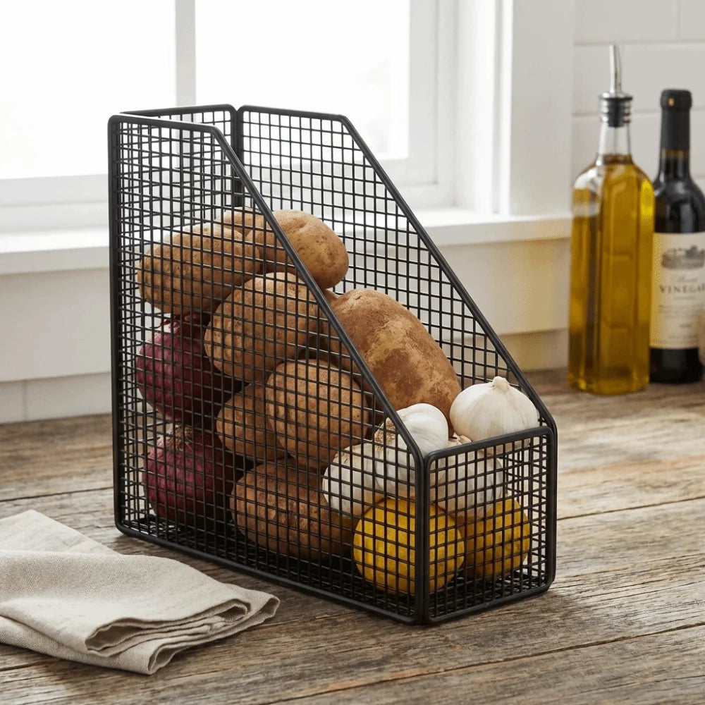 Space Saving Kitchen Storage Rack Breathable Large Capacity Condiment Rack Rust-proof Iron Paper Storage Holder Kitchen