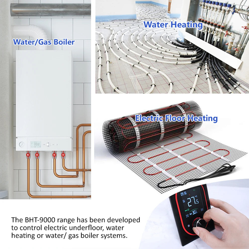 Tuya 5A/16A House Smart WiFi Thermostat Water Electric Heating Gas Boiler Floor Heating  Touch Screen Temperature Controller