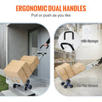 VEVOR 550/375/220lbs Stair Climbing Cart Folding Trolley Heavy Duty with Dual Handles Truck Frame for Warehouse Shopping Airport