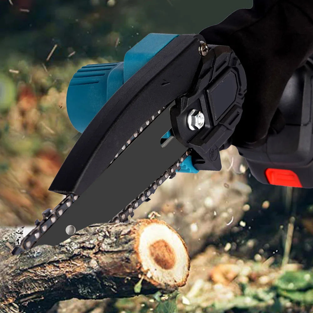 21V 6-Inch Mini Chainsaw Powerful Cordless Rechargeable Handheld Small Electric Saw 7500mAh Battery Pruning Garden Tool