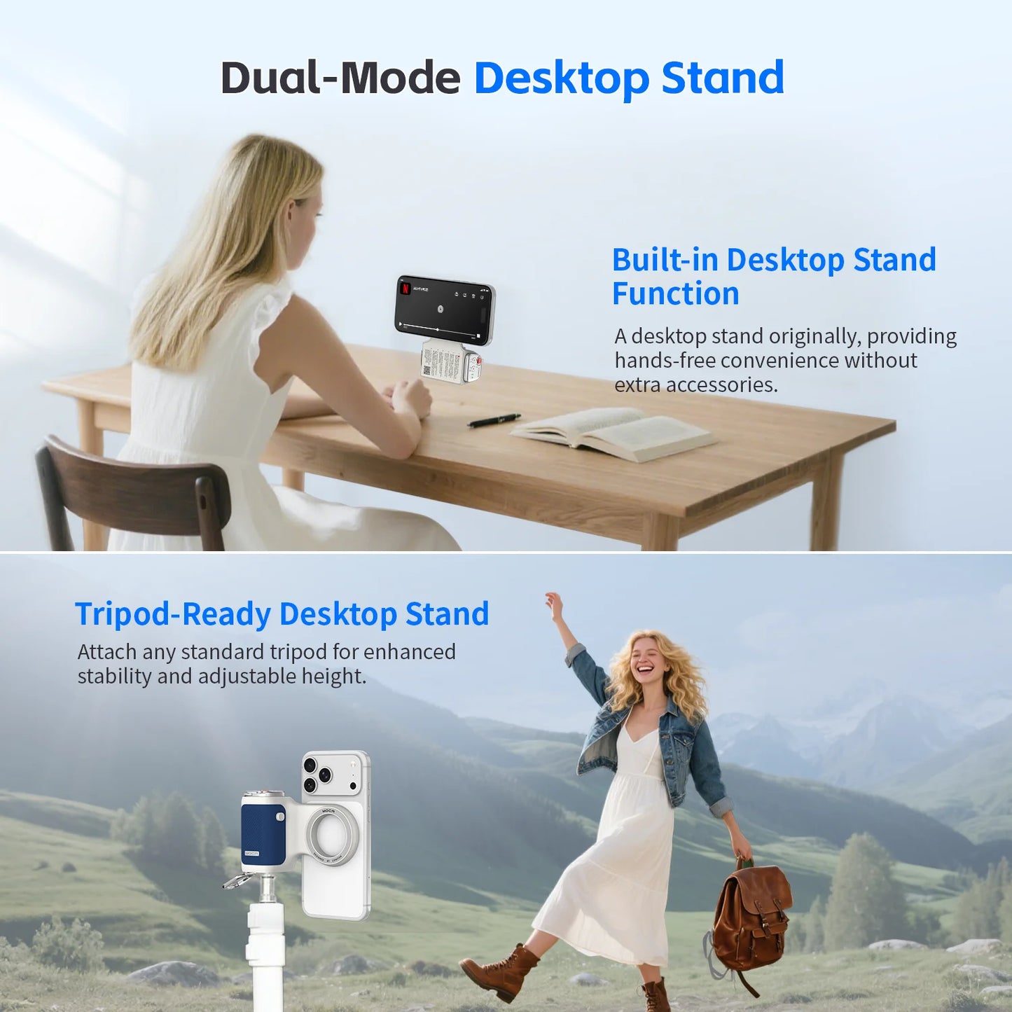 COMITOK iPhone Photo Assistant 1-Click Camera Wake/Lens Flip, DSLR Shutter, Focus/Exposure Control Ergonomic Rechargeable Remote