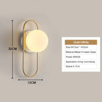 Interior LED Wall Lamps Wall Lighs with G9 Bulb Frosted Glass Ball Black Gold Bedroom LED Wall Sconce for Home Luminuaire Lamp