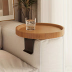 1pc Modern Expandable Sofa Arm Table - Contemporary Wooden Side Table, Easy To Clean