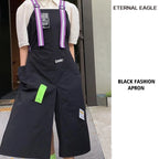 New Trendy Aprons Waterproof Oil Resistant 2 Bags Bibs Coffee Shop Hairdresser Slit Overall Chef Adjustable Nail Salon Apron
