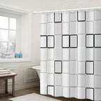 Shower Curtain, 180*180cm/70.8*70.8inch PEVA / polyester Bathroom Non Perforated Partition Door Curtain, Shower Hanging Curtain