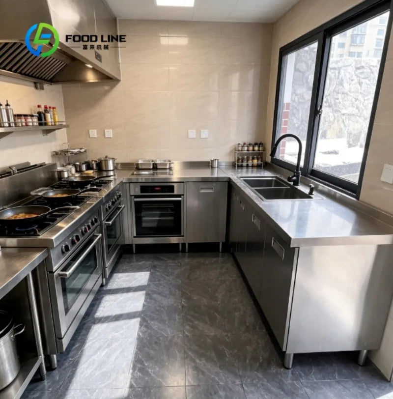Custom Stainless Steel Kitchen Prep Table Heavy Duty Work Table for Food Service Industry