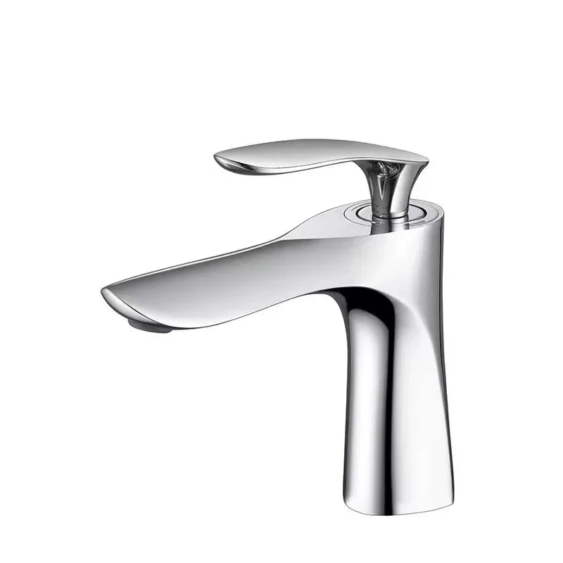 Golden Maple Leaf Single Hole Faucet Basin Faucet For Hot And Cold Household Use Raised Washbasin Washbasin Countertop Basin