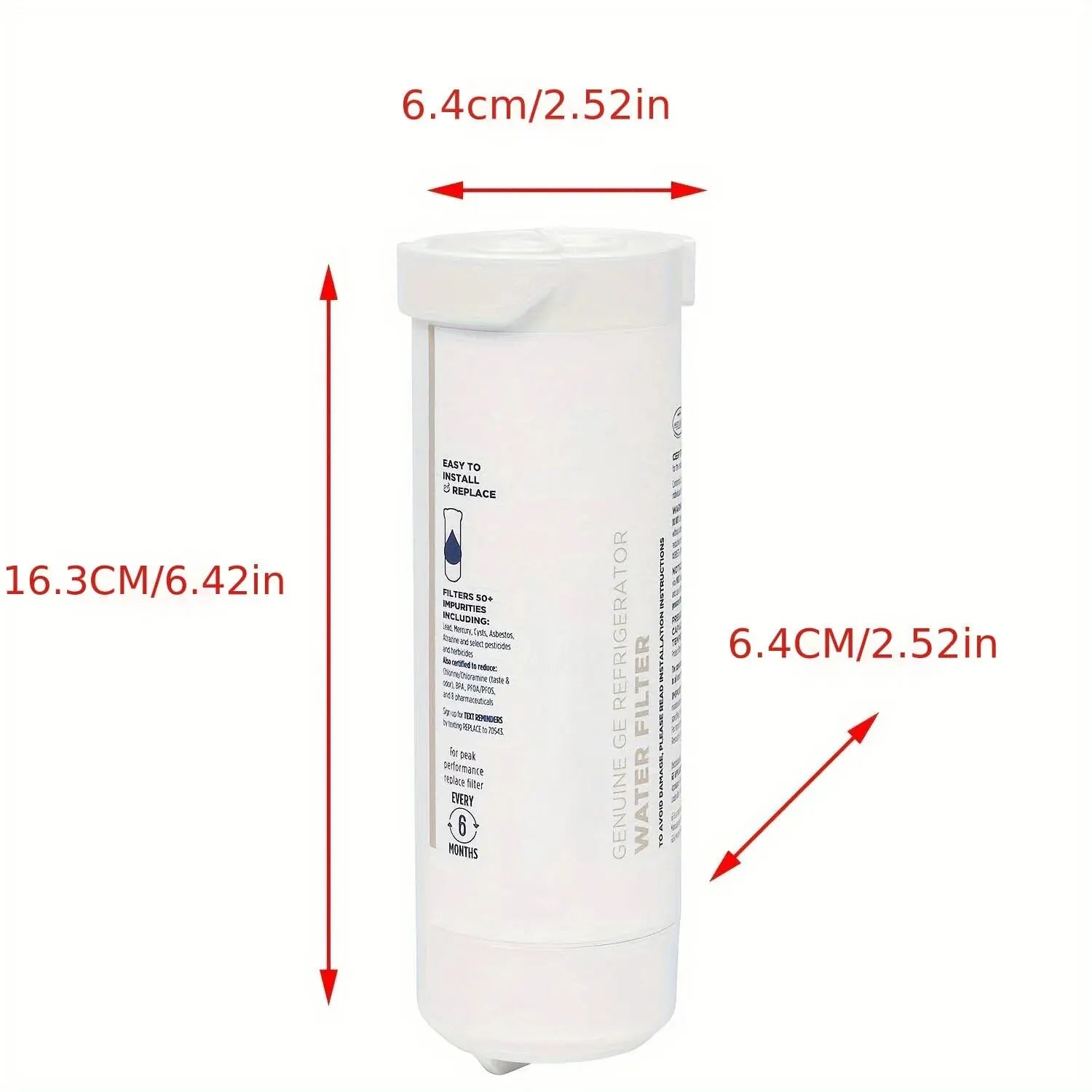 Refrigerator Water Filter Replacement for GE XWF compatible GBE21 GDE21 GDE25 GFE24 GFE26 EFF-6048A WD-XWF WS648A AFC-RF-G11 CF9