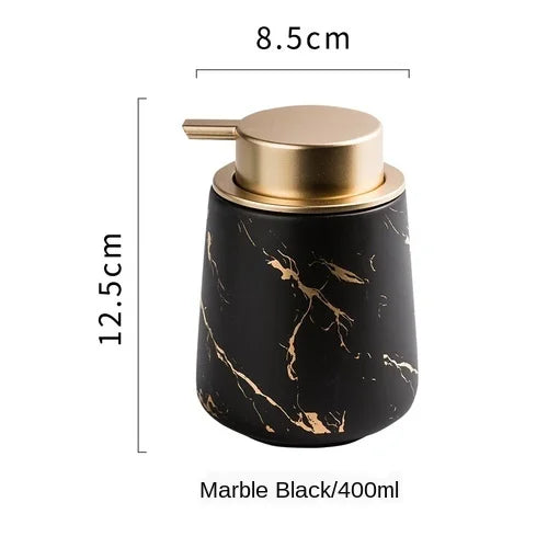 Marbled Ceramic Lotion Bottle Emulsion Bottles Hand Sanitizer Bottle Tray Soap Dispenser Shampoo Bottles Bathroom Products
