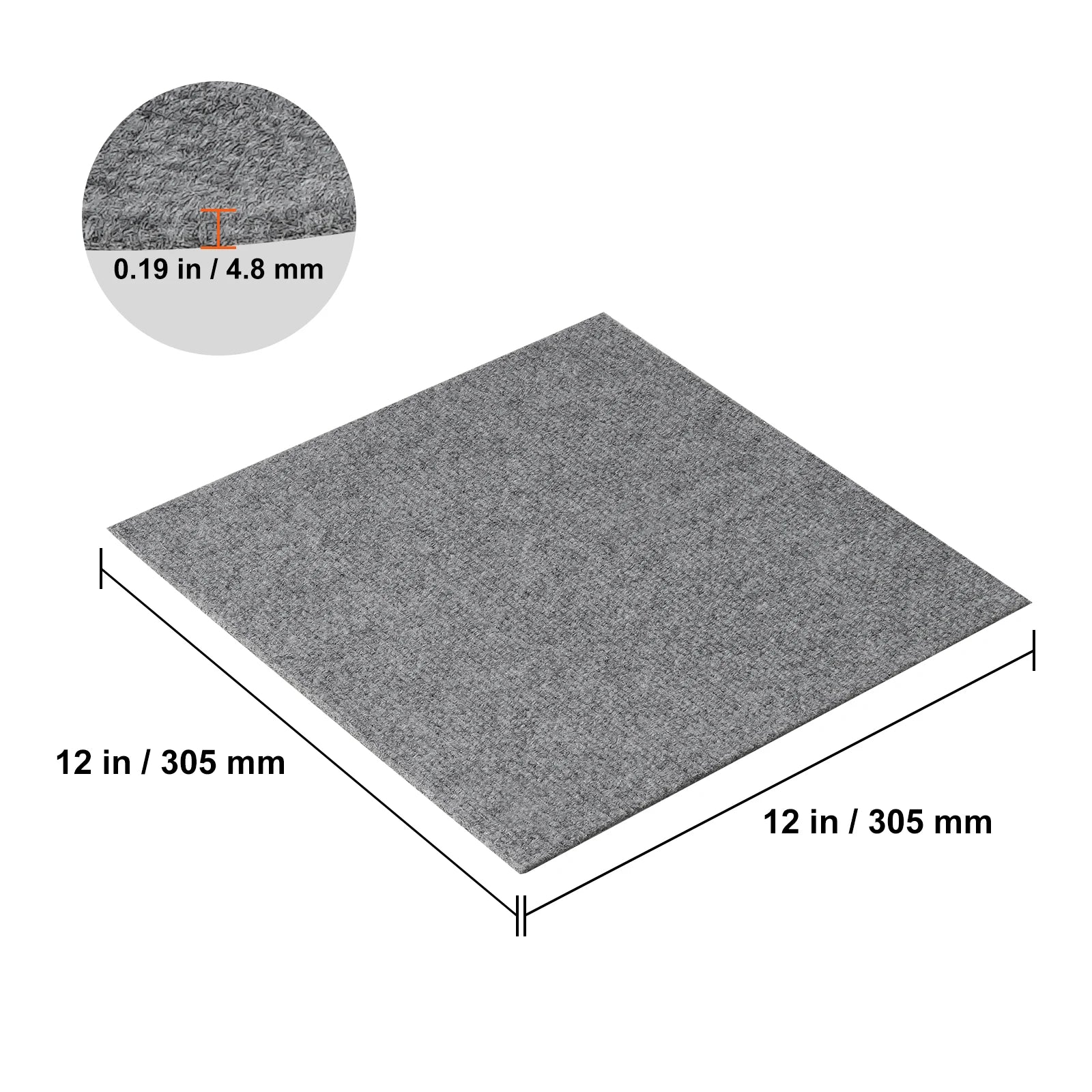 VEVOR Carpet Tiles Peel & Stick Self Adhesive Carpet Floor Tile Soft Padded Carpet Tiles for Bedroom Living Room Indoor Outdoor