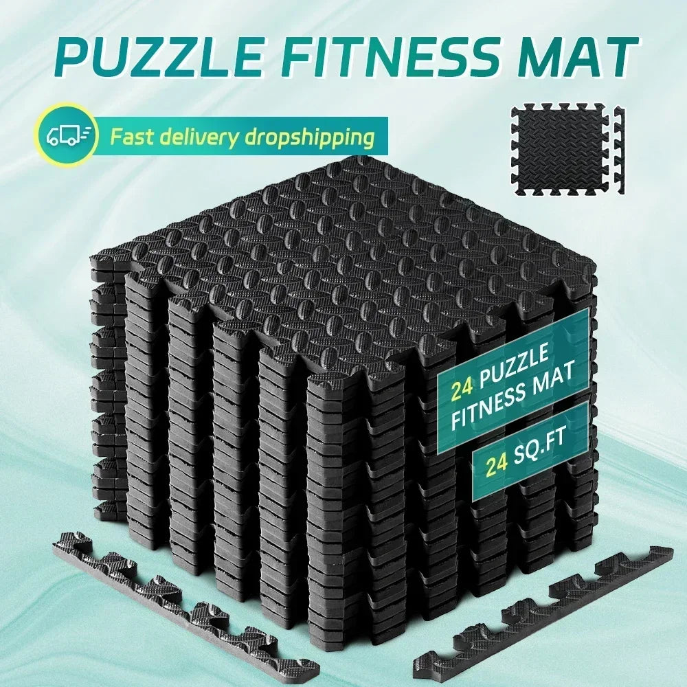 EVA Foam Interlocking Floor Mats - Anti-Slip Home/Gym Puzzle Mats