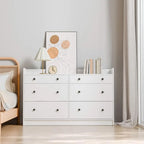 6 Drawer Dresser for Bedroom, Large Wood Dressers & Chests of Drawers 52'' Long Modern Sideboard Buffet Cabinet