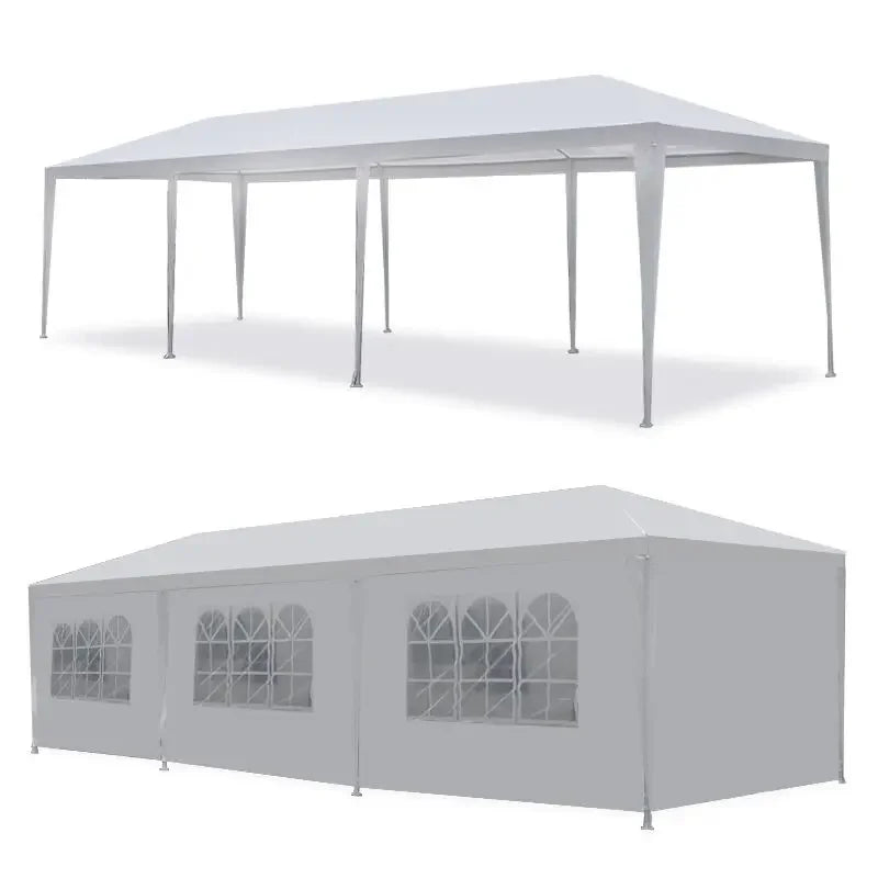 White Outdoor Party Tent - 10x10/20/30 Sizes - Wedding, Cater Event Gazebo Canopy | AlluCanFind