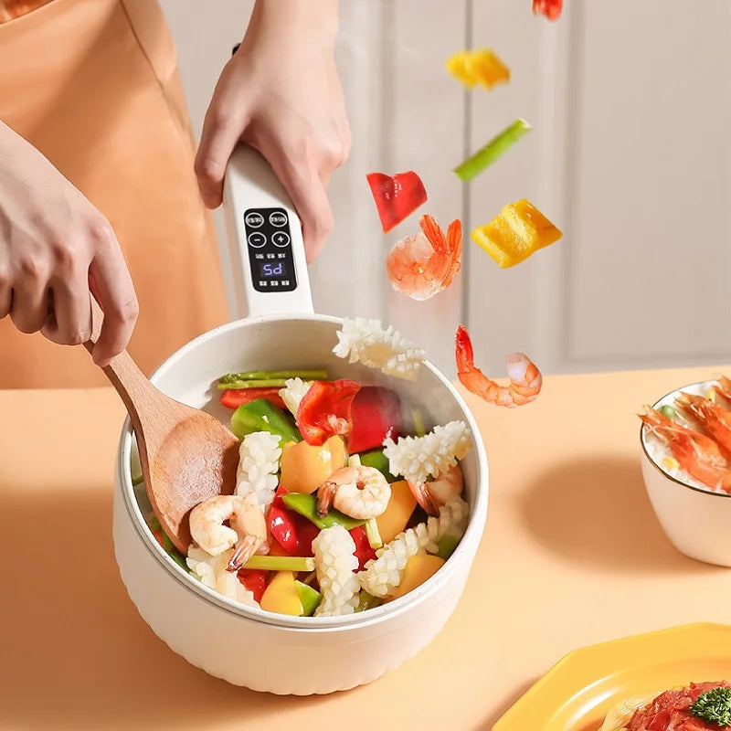 220V Multifunctional Electric Cooker Ceramic Pot Household Low-Power Student Dormitory Rice Cooker Noodle Soup With Steamer Pot