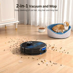 Lubluelu SL60D Robot Vacuum and Mop Combo - 4000Pa Suction, 150Mins Runtime, Quiet Operation, 10 No-Go Zones, Smart App Control
