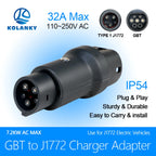 Kolanky GBT To Type1 Adapter 32A 7.2kw GB/T Female Plug with Type 1 Female Converter J1772 Electric Car For Ford Chevrolet Tesla