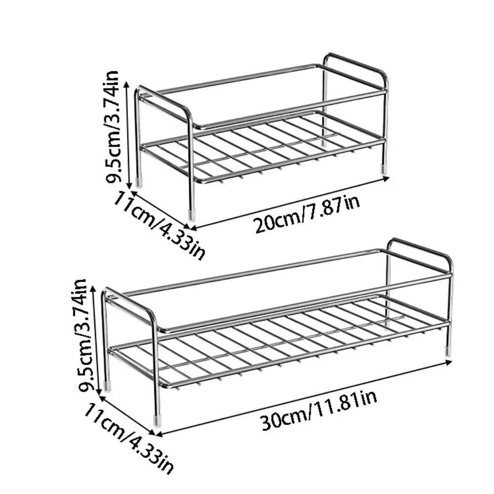 Stainless Steel Kitchen Sink Storage Rack Waterproof Anti-rust Cosmetic Storage Stand Non-Slip Save Space Dishcloth Organizer