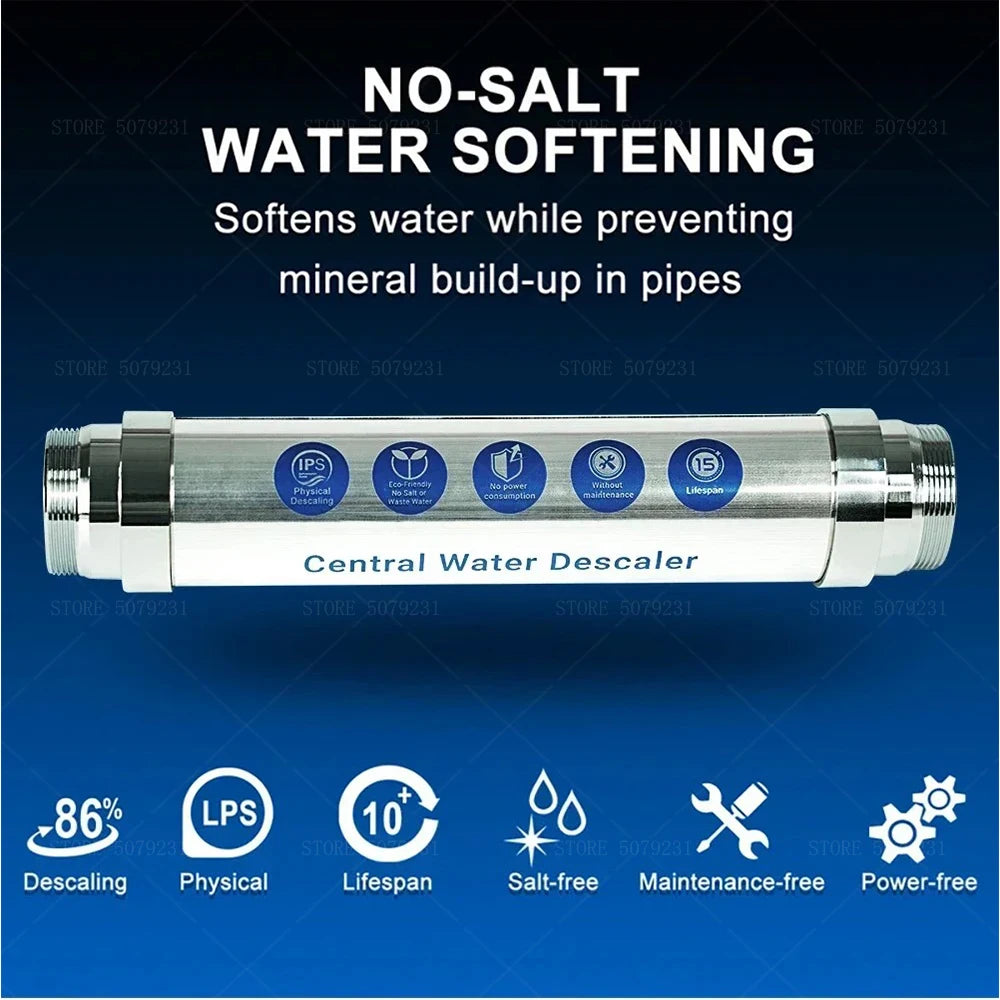 LPS Whole House Scale Inhibition Inline Water Softener System Descaler