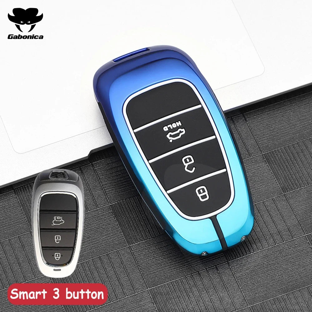 3 4 Buttons New Car Smart Key Case Cover For Hyundai N Performance Tucson Solaris Sonata Hybrid NEXO NX4 Santafe dn8 Accessories