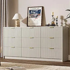 Black Dresser for Bedroom, 9 Drawer Double Dresser, Modern Chest of Drawers for Bedroom, Living Room, Entryway and Closet, 63" L