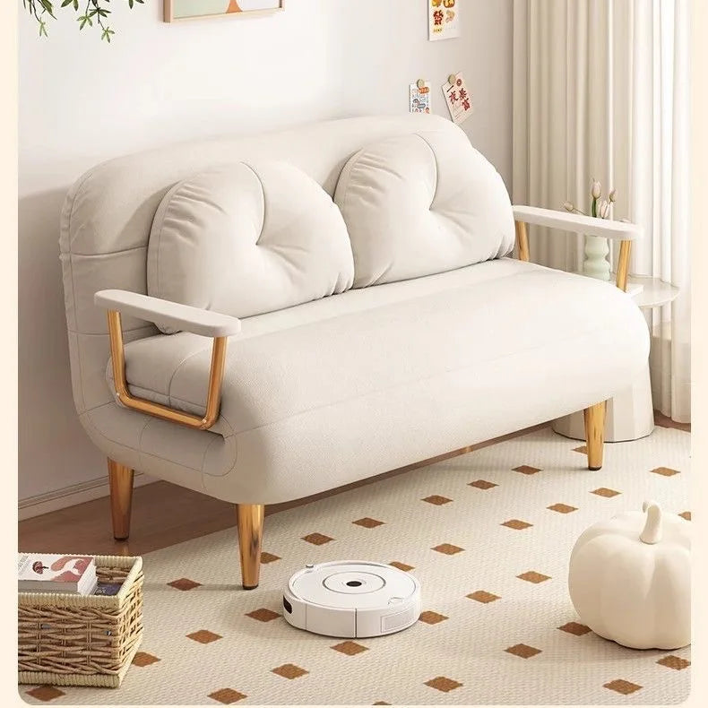 Foldable Sofa Bed Dual Use Single Small Unit Balcony Living Room Multi Functional Clouding Stretching Relaxing Sofa Two Seat