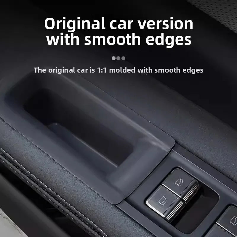 For Polestar 4 Car Door Handle Storage Box Silicone Pad Waterproof Front Rear Door Armrest Organizer Interior Accessories