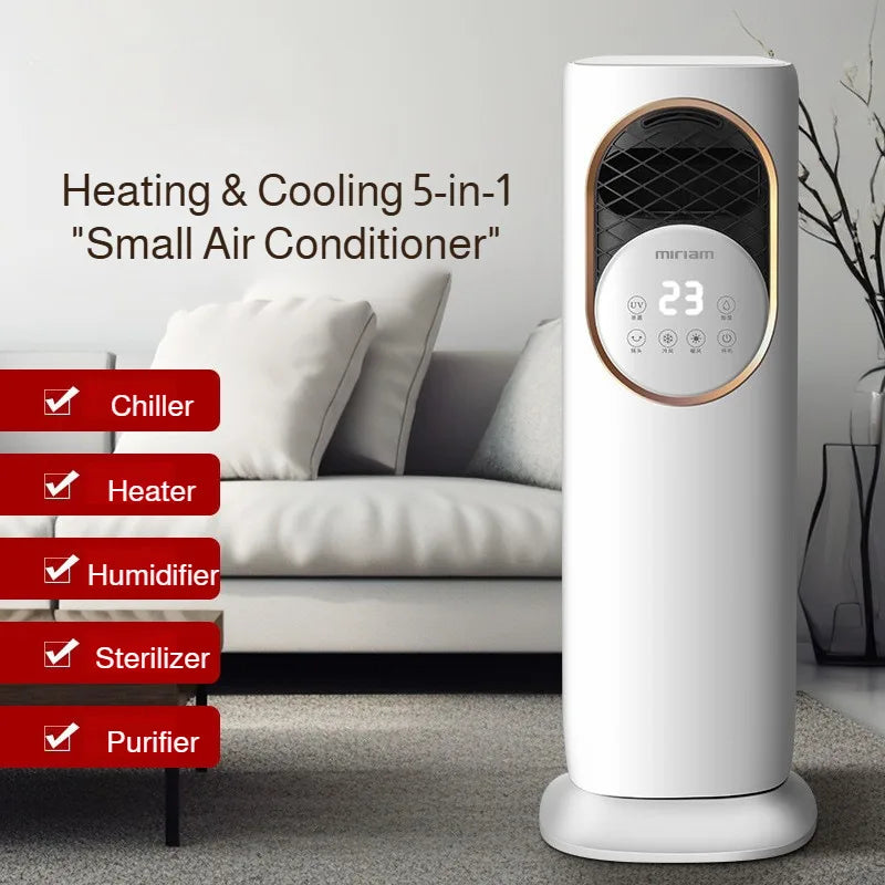 5 in1 Intelligent Mobile Humidifier Vertical Household Purifier Portab
